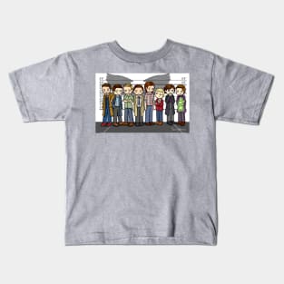 SuperWhoLock Lineup Kids T-Shirt
